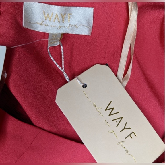 WAYF Loren Convertible Strapless Sheath Long Dress in Flamingo pink size medium - Picture 2 of 4